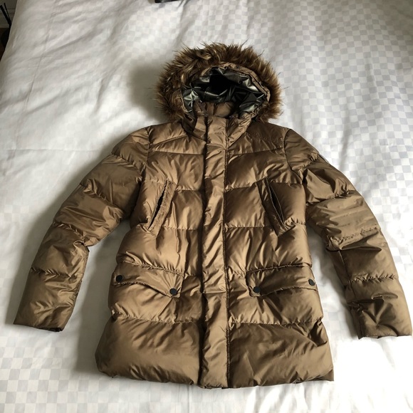 🔹 EA7 golden bronze down puffer parka - Picture 2 of 11